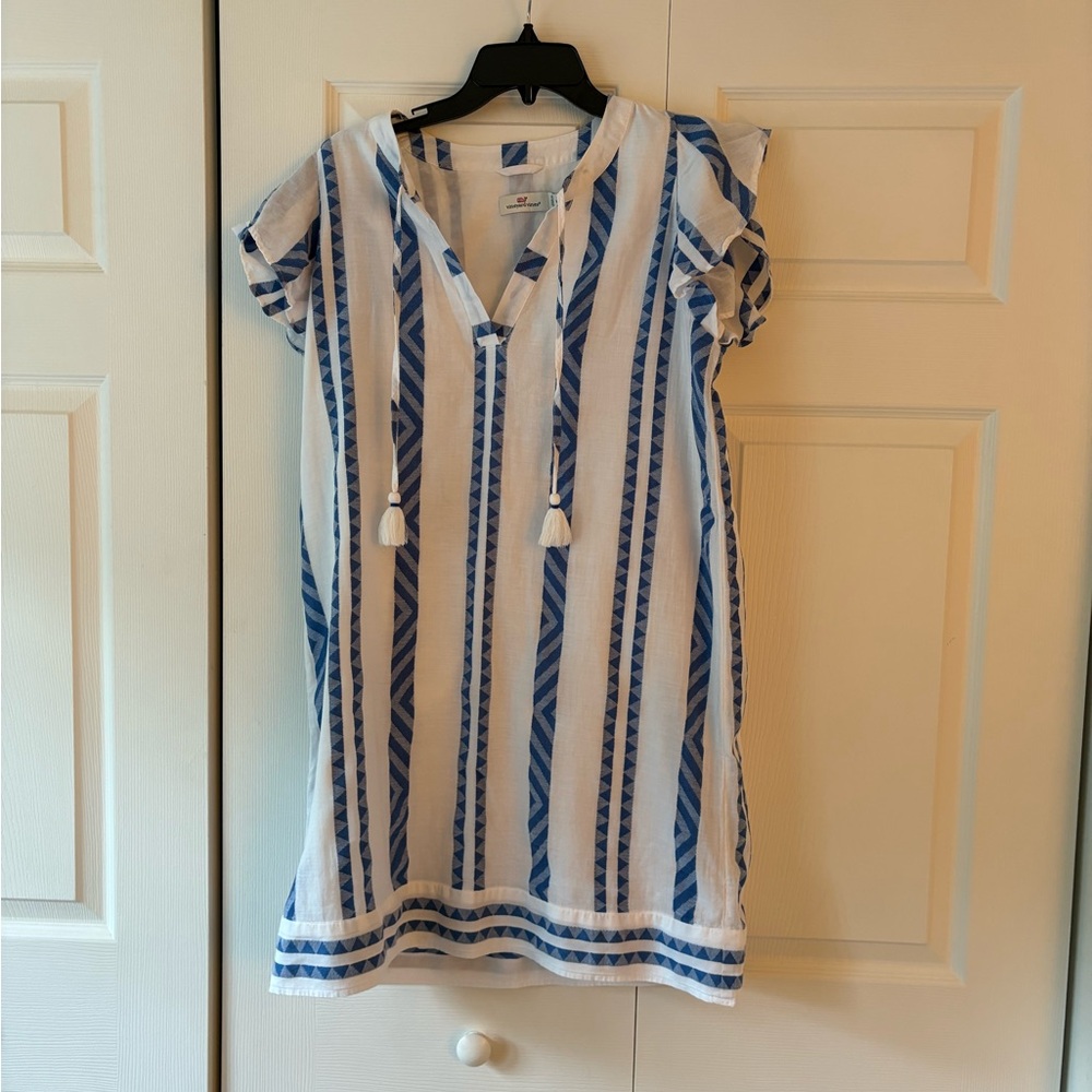 Vineyard Vines Blue and White Striped Dress
